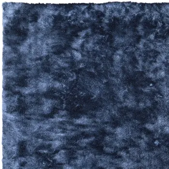 8' X 10' Blue Shag Hand Tufted Area Rug