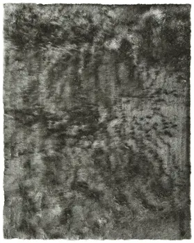 4' X 6' Green Shag Hand Tufted Area Rug
