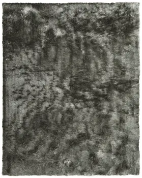 4' X 6' Green Shag Hand Tufted Area Rug