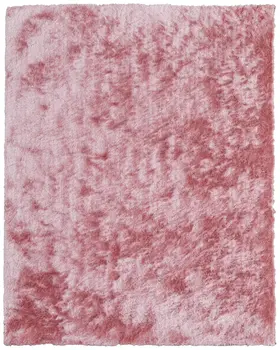 8' X 10' Pink Shag Hand Tufted Area Rug