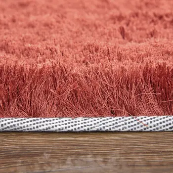 2' X 3' Red Shag Hand Tufted Area Rug