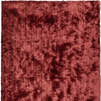 4' X 6' Red Shag Hand Tufted Area Rug