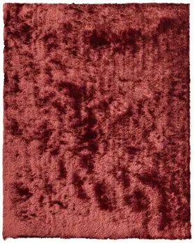5' X 8' Red Shag Hand Tufted Area Rug