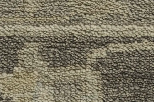 8' X 10' Taupe and Gray Wool Floral Hand Knotted Area Rug