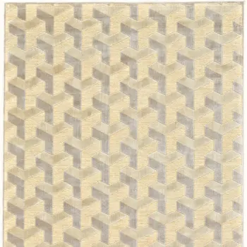 8' X 11' Tan and Gray Geometric Power Loom Area Rug
