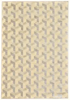 8' X 11' Tan and Gray Geometric Power Loom Area Rug