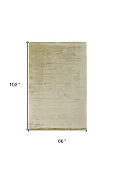 6' X 9' Tan Chevron Hand Woven Area Rug