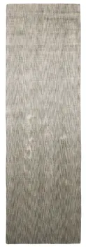 8' Taupe and Gray Chevron Hand Woven Runner Rug