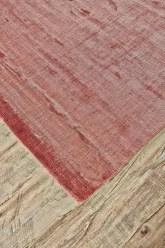 8' X 10' Red Chevron Hand Woven Area Rug