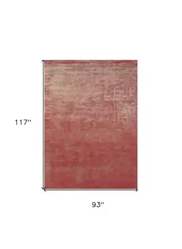 8' X 10' Red Chevron Hand Woven Area Rug