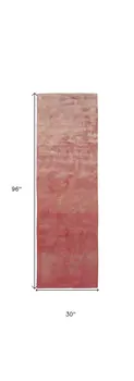 8' Red Chevron Hand Woven Runner Rug