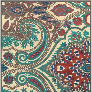 8' X 11' Tan Blue and Taupe Paisley Power Loom Area Rug