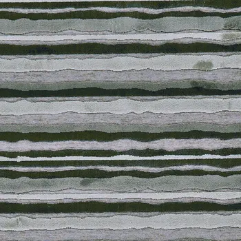8' Taupe and Gray Striped Power Loom Runner Rug