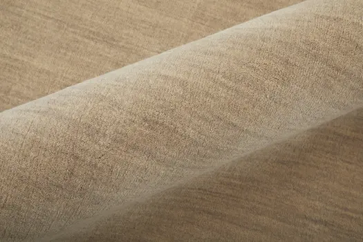 8' Tan Wool Hand Woven Runner Rug