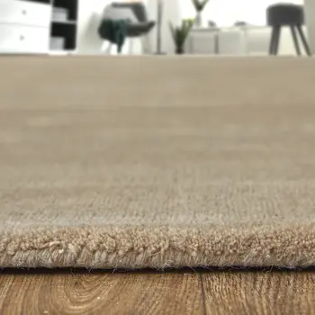 2' X 3' Tan Wool Hand Woven Area Rug