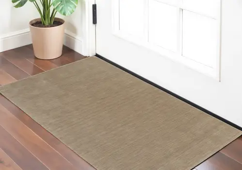 2' X 3' Tan Wool Hand Woven Area Rug