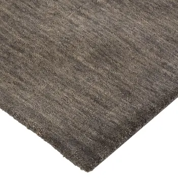 4' X 6' Brown Wool Hand Woven Area Rug