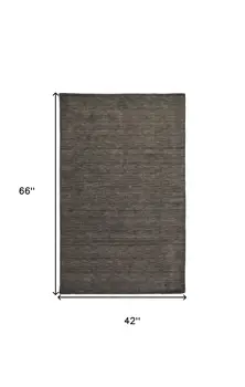 4' X 6' Brown Wool Hand Woven Area Rug