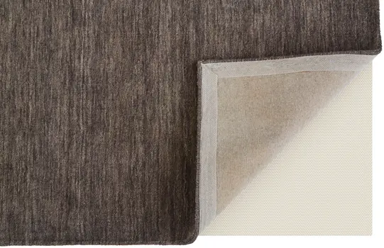 5' X 8' Brown Wool Hand Woven Area Rug