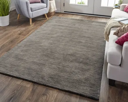 2' X 3' Brown Wool Hand Woven Area Rug