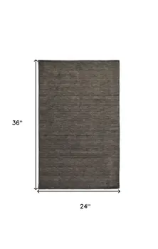 2' X 3' Brown Wool Hand Woven Area Rug