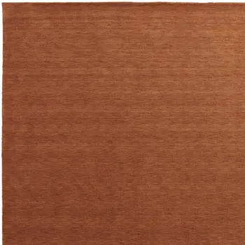 4' X 6' Orange Wool Hand Woven Area Rug