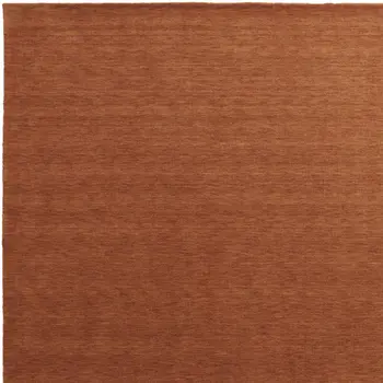 5' X 8' Orange Wool Hand Woven Area Rug