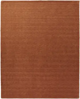 9' X 13' Orange Wool Hand Woven Area Rug