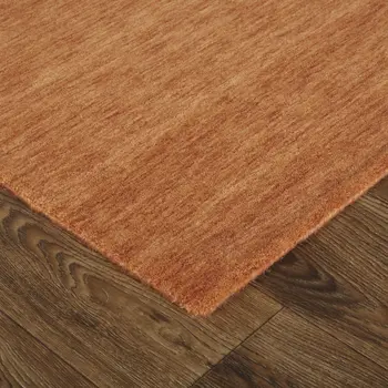 2' X 3' Orange Wool Hand Woven Area Rug