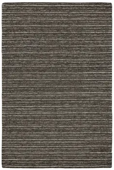 5' X 8' Brown and Ivory Wool Striped Hand Tufted Area Rug
