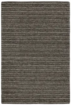 5' X 8' Brown and Ivory Wool Striped Hand Tufted Area Rug