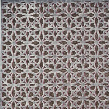 10' X 13' Purple Brown and Gray Geometric Power Loom Area Rug