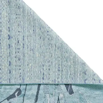 5' X 8' Blue and Gray Abstract Hand Tufted Area Rug