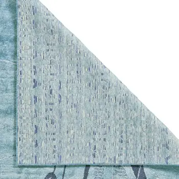 8' X 11' Blue and Gray Abstract Hand Tufted Area Rug