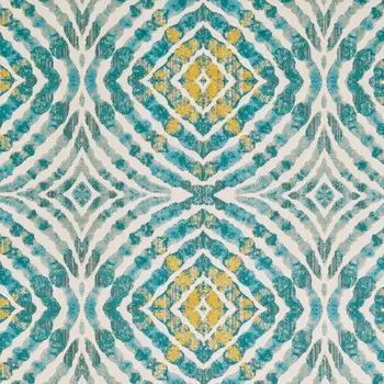 10' X 14' Blue Ivory and Yellow Abstract Power Loom Area Rug