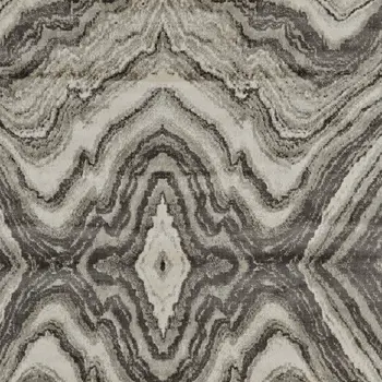 7' X 10' Ivory Gray and Tan Abstract Power Loom Area Rug