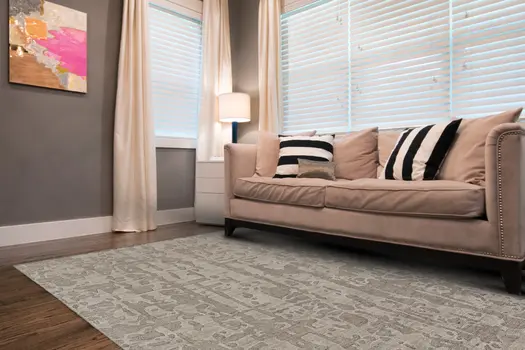 6' X 9' Taupe Abstract Hand Woven Area Rug