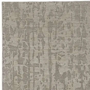 6' X 9' Taupe Abstract Hand Woven Area Rug