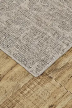 6' X 9' Taupe Abstract Hand Woven Area Rug
