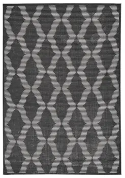 8' X 11' Gray and Brown Geometric Power Loom Area Rug