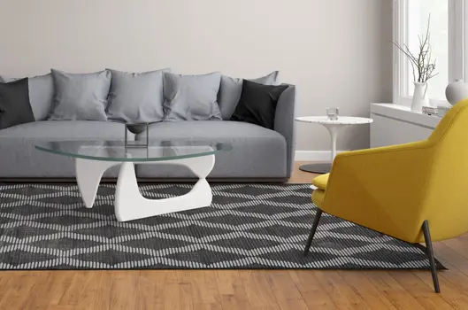 8' X 11' Gray and Brown Geometric Power Loom Area Rug