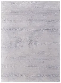 5' X 8' Gray and Ivory Abstract Power Loom Worn Faded Area Rug