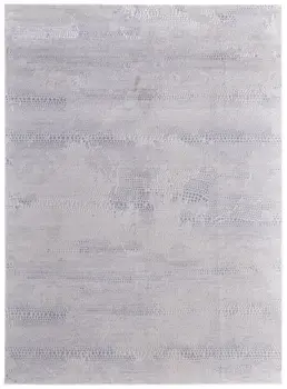 8' X 11' Gray and Ivory Abstract Power Loom Worn Faded Area Rug