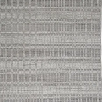 4' X 6' Gray and Ivory Geometric Hand Woven Area Rug