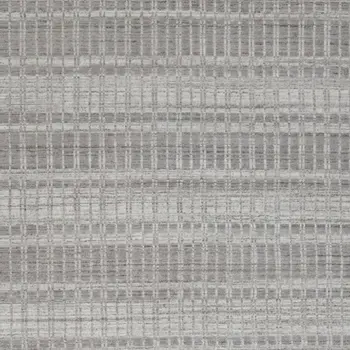 7' X 9' Gray and Ivory Geometric Hand Woven Area Rug