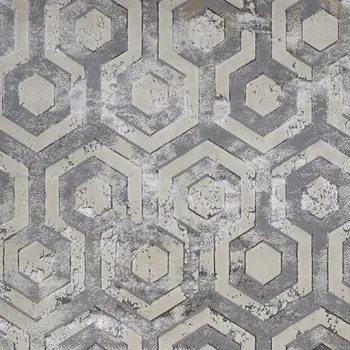 8' X 10' Taupe And Gray Abstract Distressed Area Rug