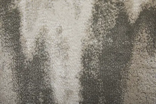 8' Gray Ivory and Taupe Abstract Power Loom Runner Rug