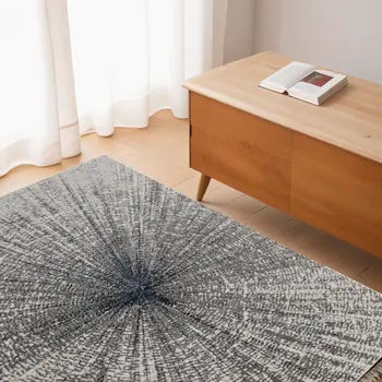 5' X 8' Gray and Ivory Abstract Power Loom Area Rug