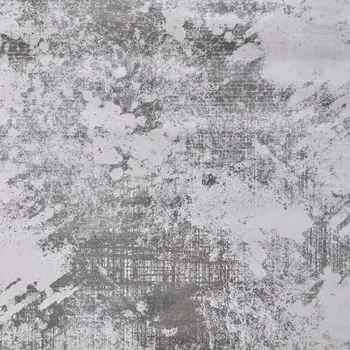 10' X 13' Gray and Silver Abstract Power Loom Worn Faded Area Rug
