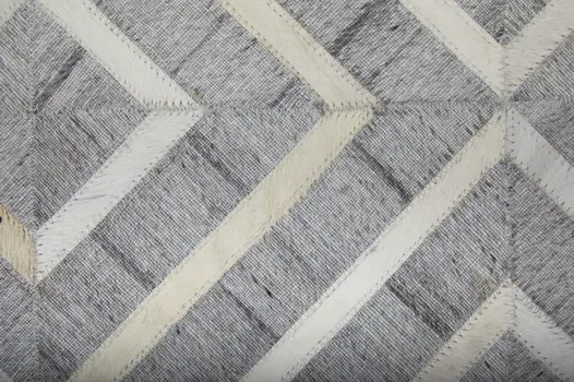 5' X 8' Gray and Ivory Geometric Hand Woven Area Rug